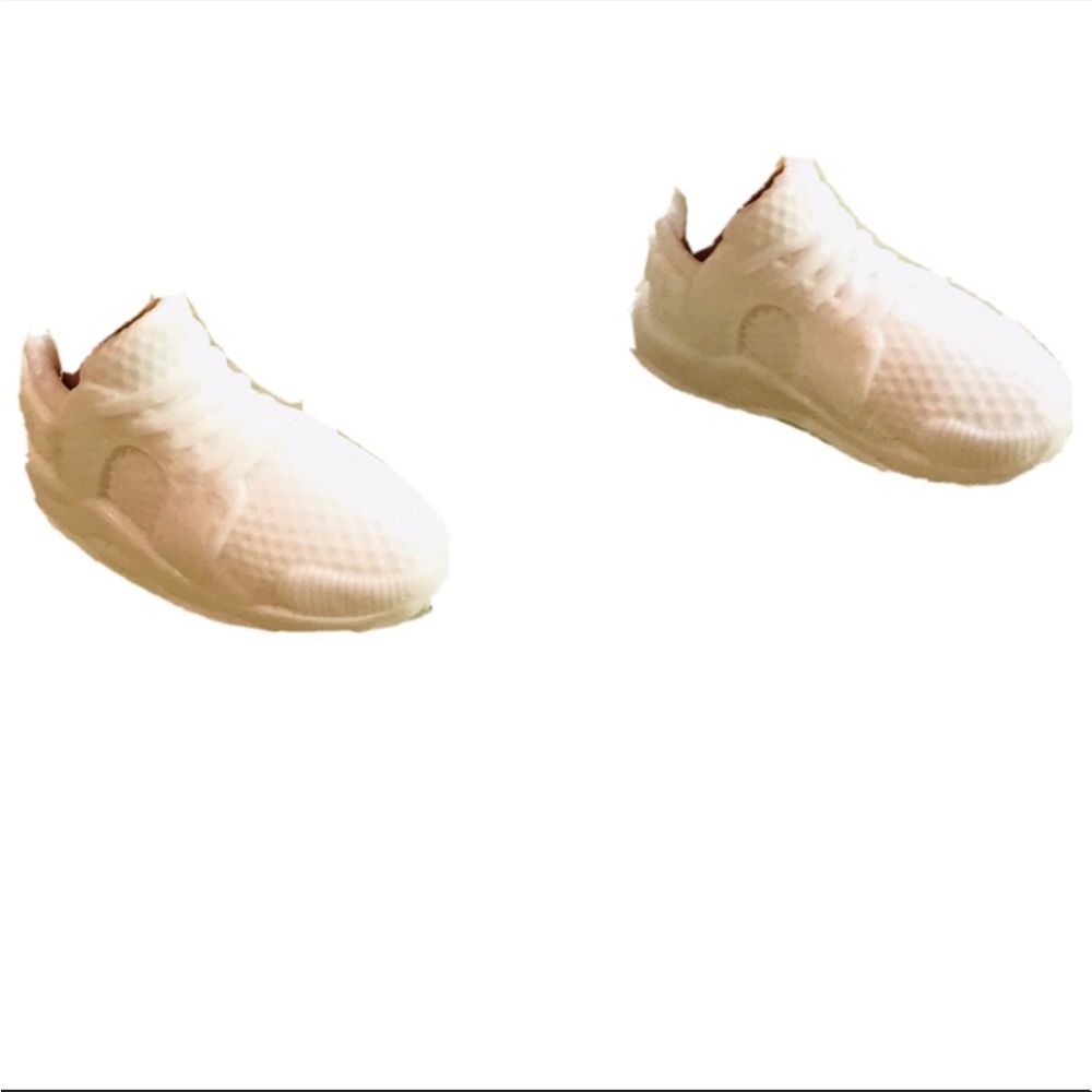 Mattel Doll Shoes White Sneakers Trainers 2015 Flat Feet Barbie Blythe BJD